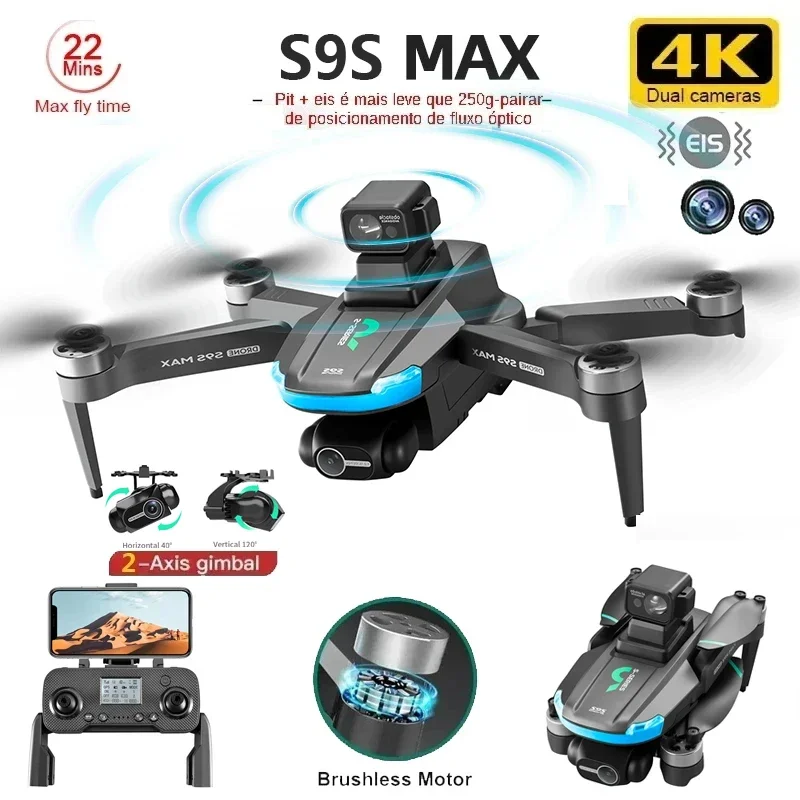 Drone Gimbal Brushless - ใหม่S9S MAX MINI Drone 4K 2
