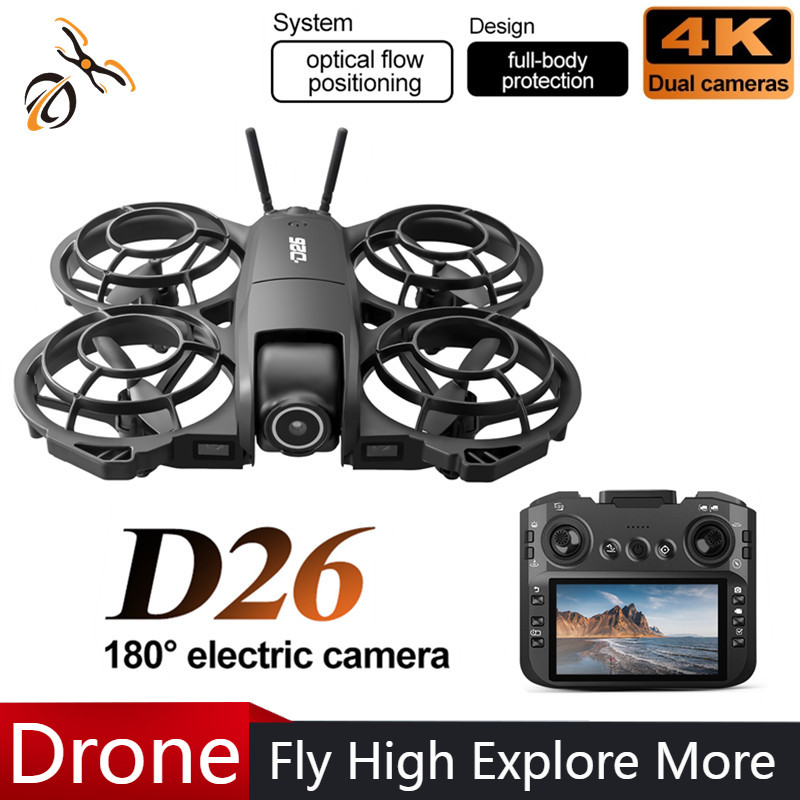 Drone Gimbal Brushless - โดรน D26 4K ถ่ายภาพทางอากาศ HD 180