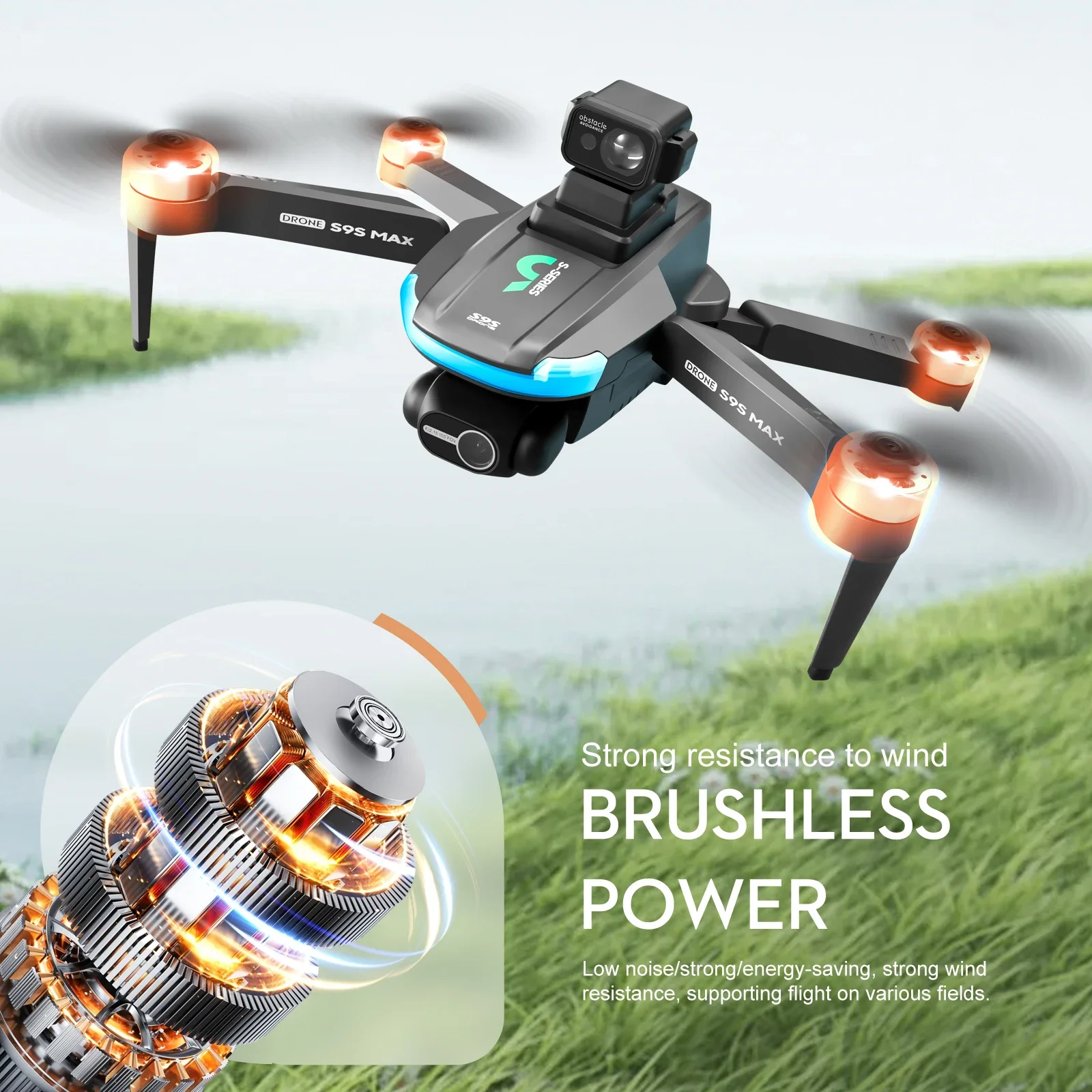 ใหม่S9S MAX MINI Drone 4K 2 แก - Drone Gimbal Brushless บทวิจารณ์และราคา