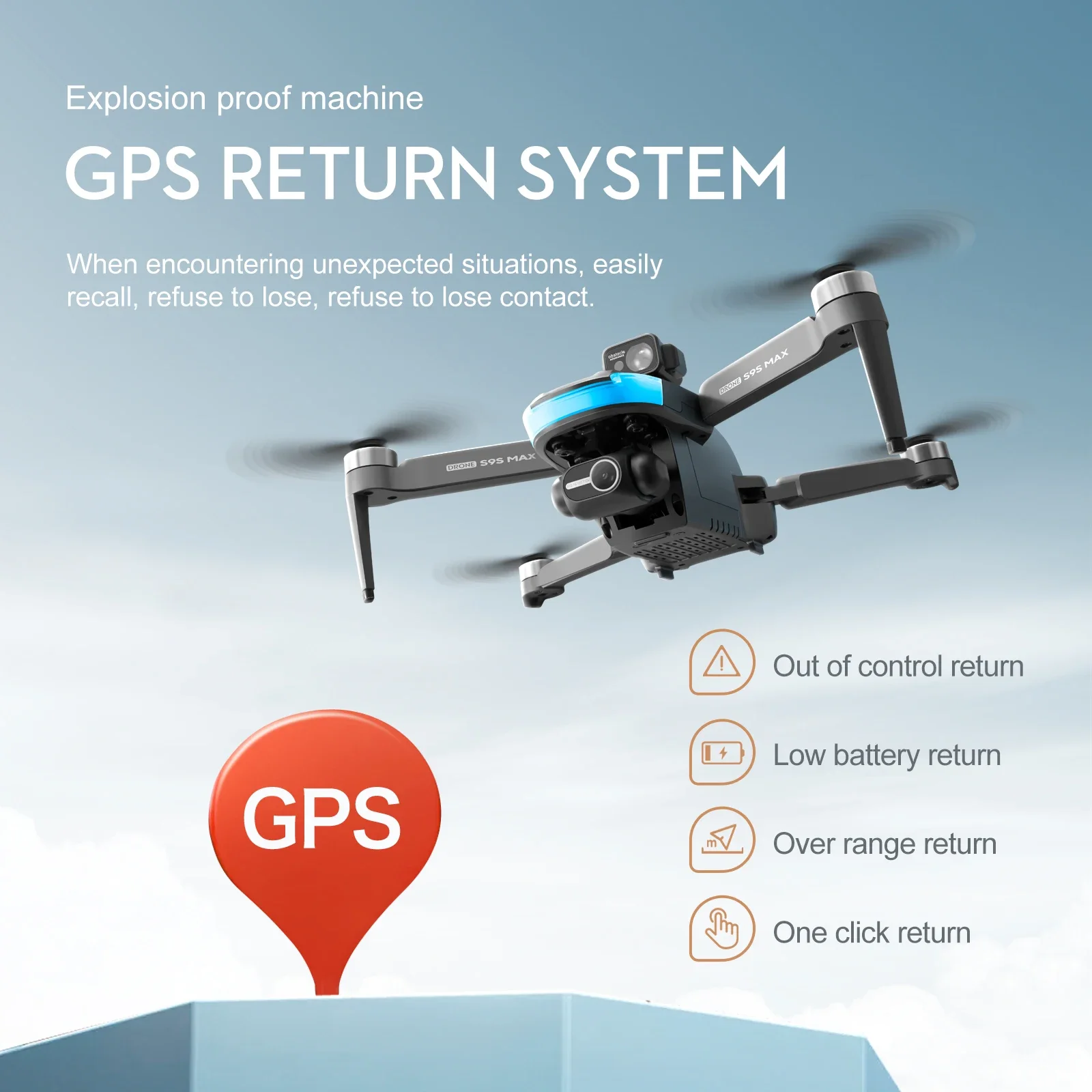 ใหม่S9S MAX MINI Drone 4K 2 แก - Drone Gimbal Brushless บทวิจารณ์และราคา