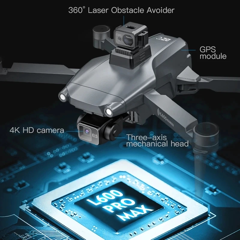 L600 PRO MAX GPS Drone Profess - Drone Gimbal 3 Axis บทวิจารณ์และราคา